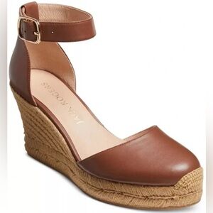 Jack Rogers Tan Leather Wedge Sandals